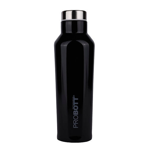 Probott Dome Water Bottle, Stainless Steel Water Bottles, Vacuum Insulated Flask Bottles, 500 ml, Black