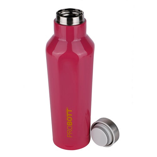 Probott Dome Water Bottle, Stainless Steel Water Bottles, Vacuum Insulated Flask Bottles, 500 ml, Pink