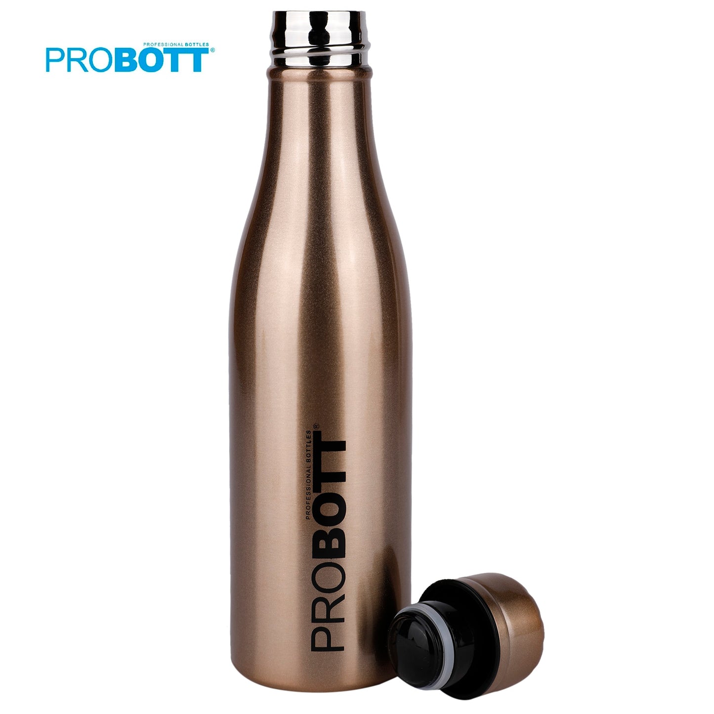 Probott Vintage 500ml Thermoses Vacuum Insulated Flask, Stainless Steel Water Bottles, Gold