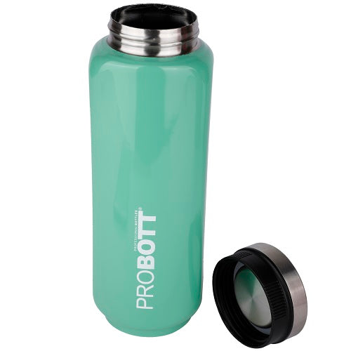 Probott Sliced 500ml Thermoses Vacuum Insulated Flask Bottle, Stainless Steel Water Bottles, Green