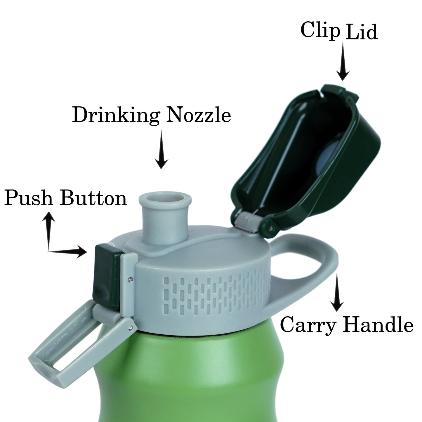 PROBOTT LITE Bliss 850ml Single Walled Stainless Steel Water Bottle, Green