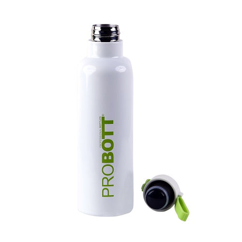 Probott Bang 750ml Thermoses Vacuum Insulated Flask Sports Bottle, Stainless Steel Water Bottles, White
