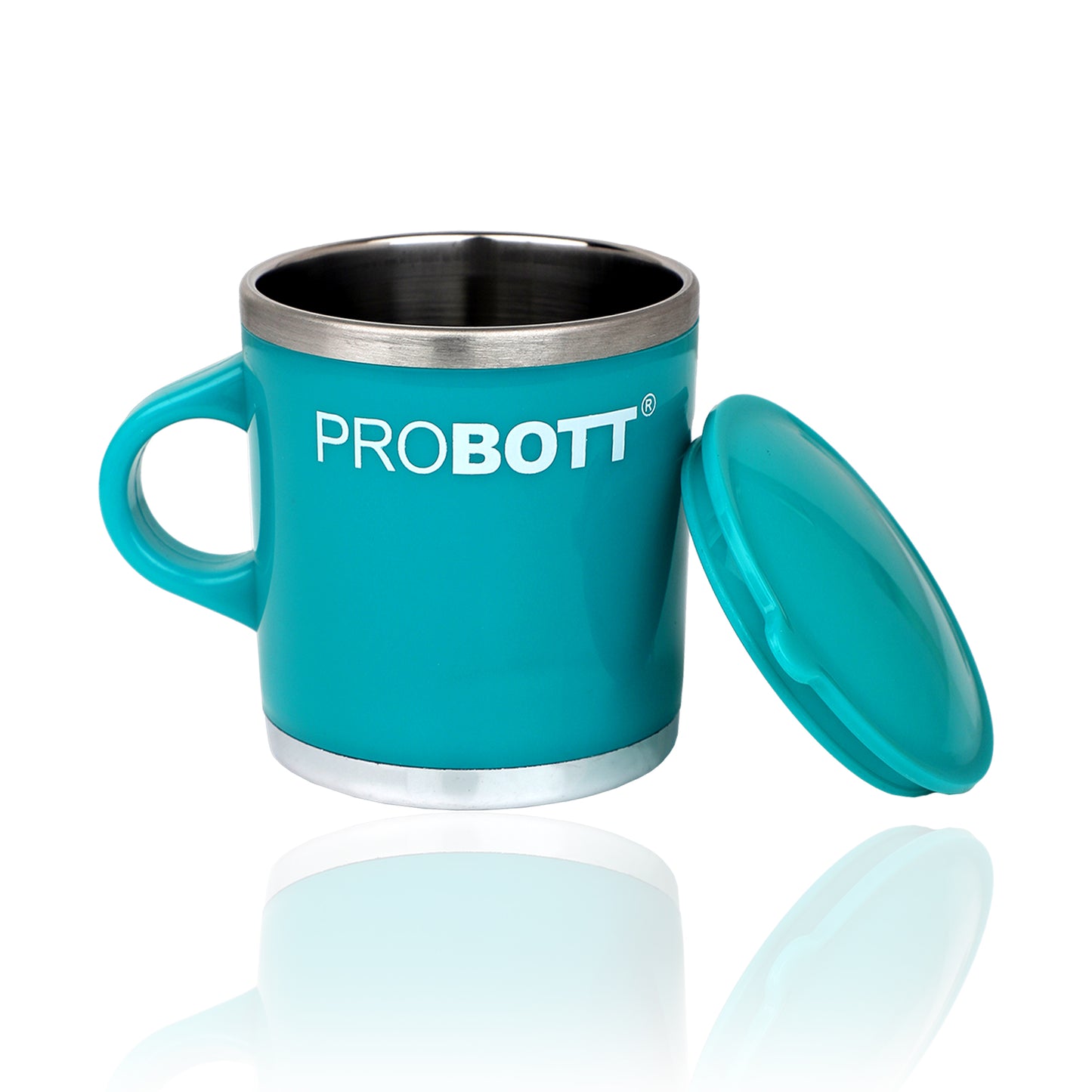 PROBOTT Costa Stainless Steel Mug/Cup with Lid, Stylish Cup Ideal for Hot & Cold Coffee, Tea – Green