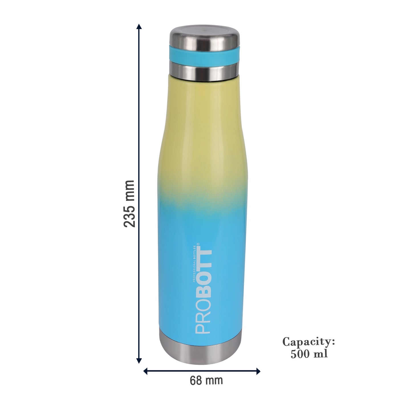 Probott Companion 500ml Stainless Steel Water Bottles, Thermoses Vacuum Insulated Flask, Blue