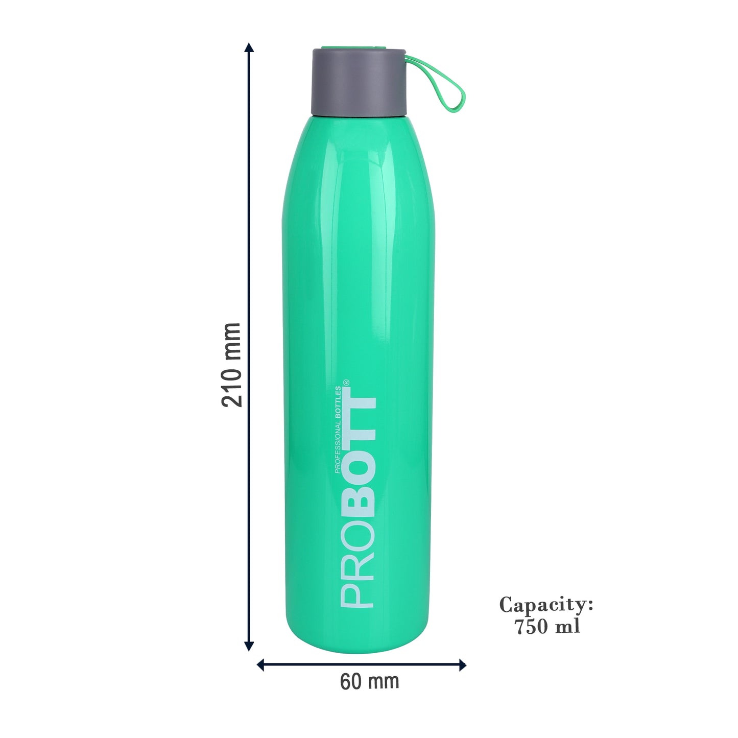 Probott Vogue 750ml Thermoses Vacuum Insulated Flask Screw Cap Stainless Steel Water Bottles, Green