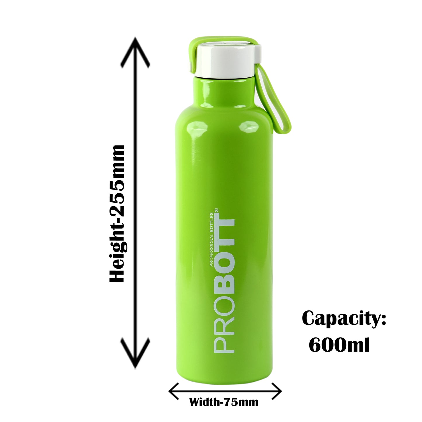 Probott Bang 600ml Thermoses Vacuum Insulated Flask Sports Bottle, Stainless Steel Water Bottles, Light Green