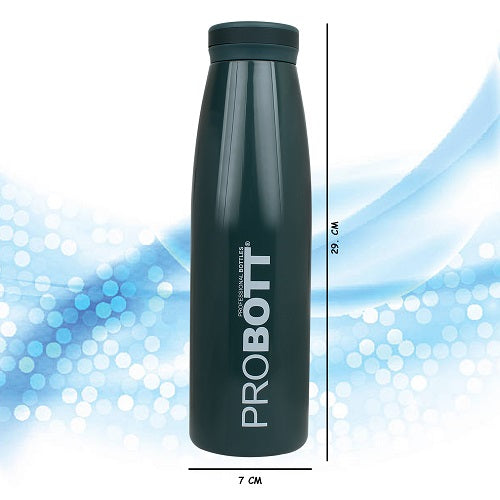 Probott Aquatic 1000ml Vacuum Insulated Flask Bottle, Stainless Steel Hot and Cold Water Bottles, Dark Green