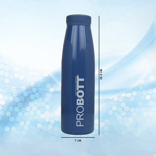 Probott Aquatic 750ml Vacuum Insulated Flask Bottle, Stainless Steel Hot and Cold Water Bottles, Blue