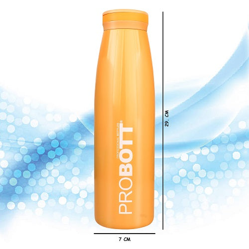 Probott Aquatic 1000ml Vacuum Insulated Flask Bottle, Stainless Steel Hot and Cold Water Bottles, Orange