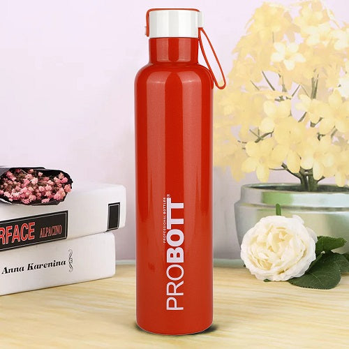 Probott Bang 750ml Thermoses Vacuum Insulated Flask Sports Bottle, Stainless Steel Water Bottles, Orange