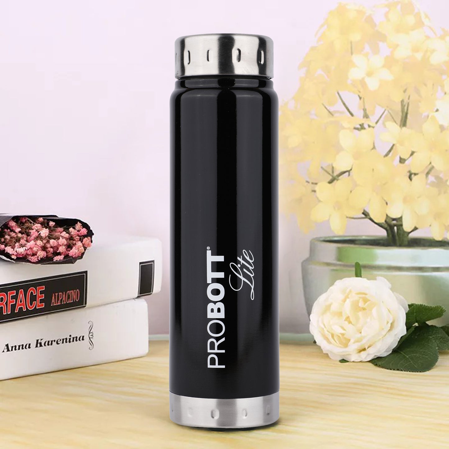 PROBOTT LITE Freeze Single Walled Stainless Steel Water Bottle 1000ml -Black PL 1000-01