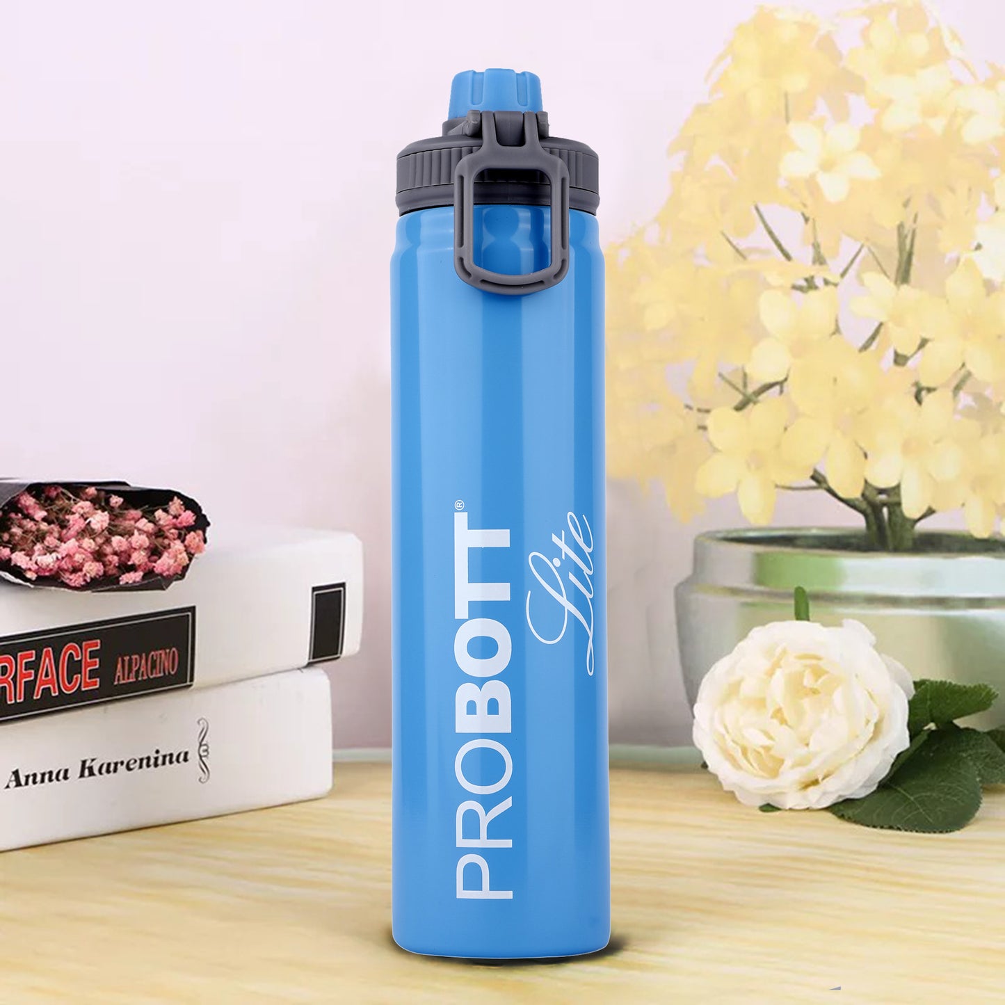 PROBOTT LITE SIP 1000ml Single Walled Stainless Steel Water Bottle, Blue