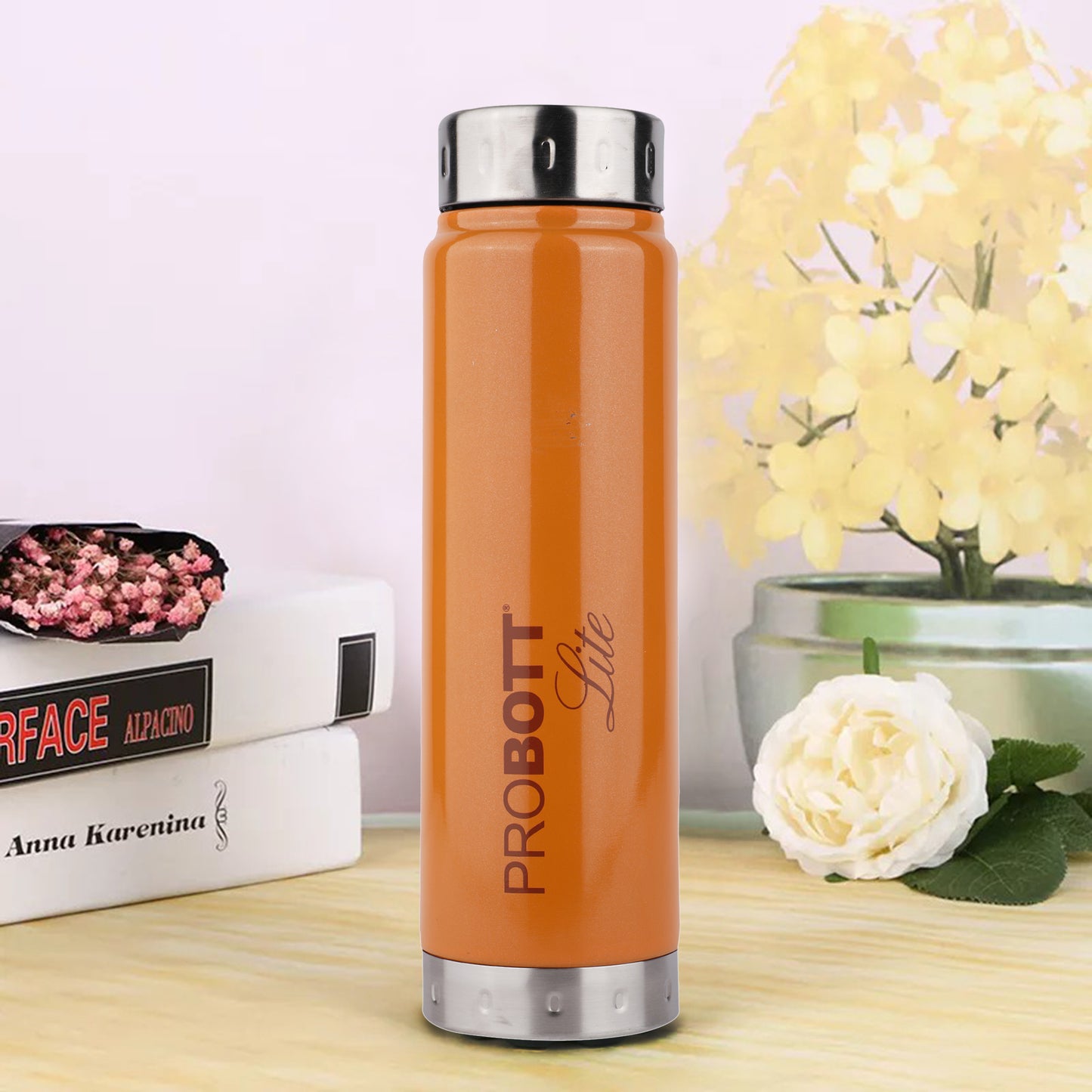 PROBOTT LITE Freeze Single Walled Stainless Steel Water Bottle 1000ml -Orange PL 1000-01