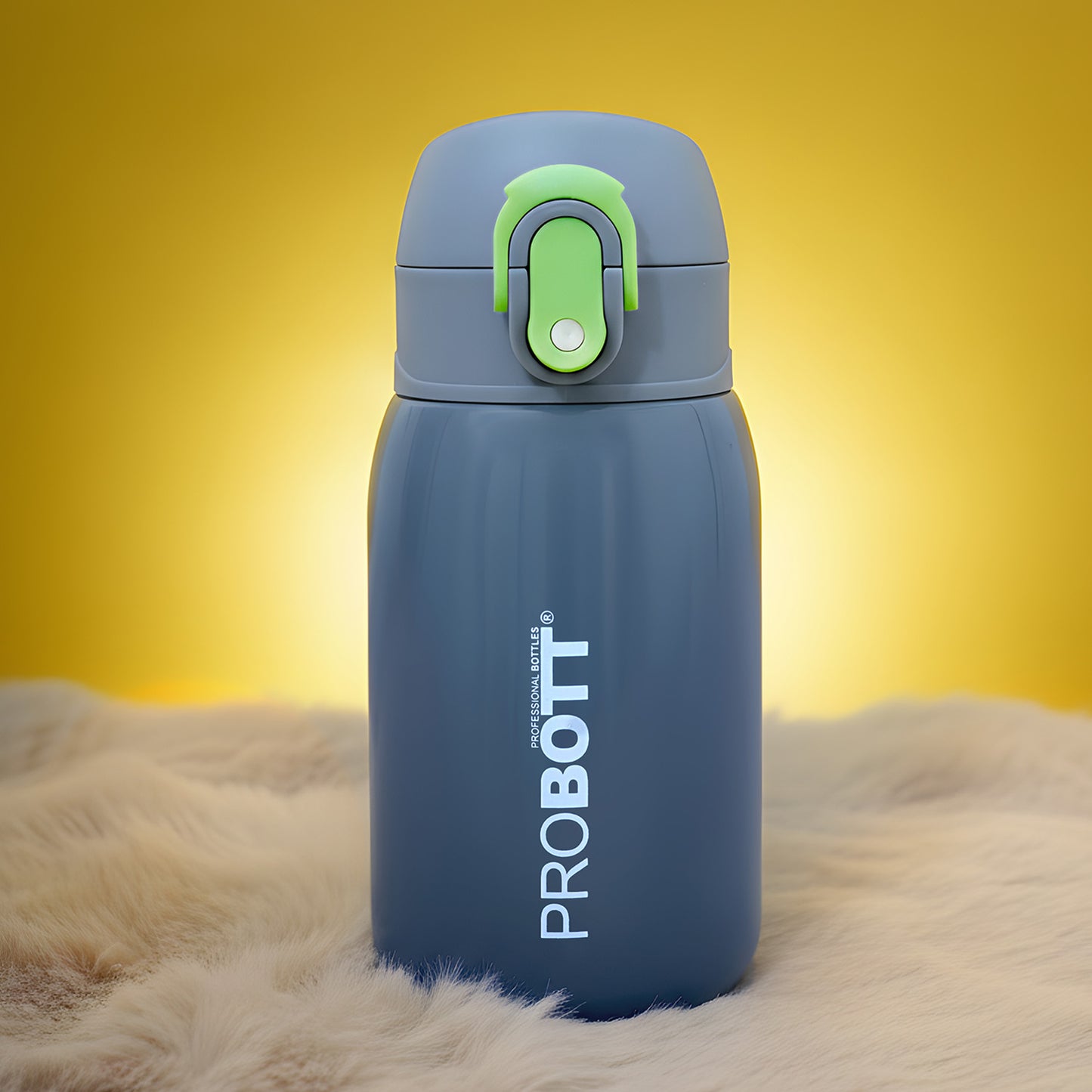 Probott Little 230ml Thermoses Vacuum Insulated Flask, Stainless Steel Water Bottle for Kids, Dark Blue | One-Click-Open Leak-Proof Locking Flip Lid