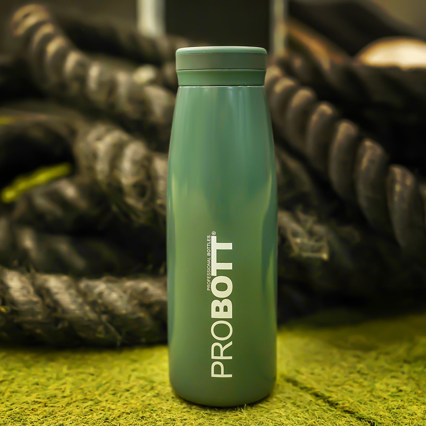 Probott Aquatic 1000ml Vacuum Insulated Flask Bottle, Stainless Steel Hot and Cold Water Bottles, Dark Green