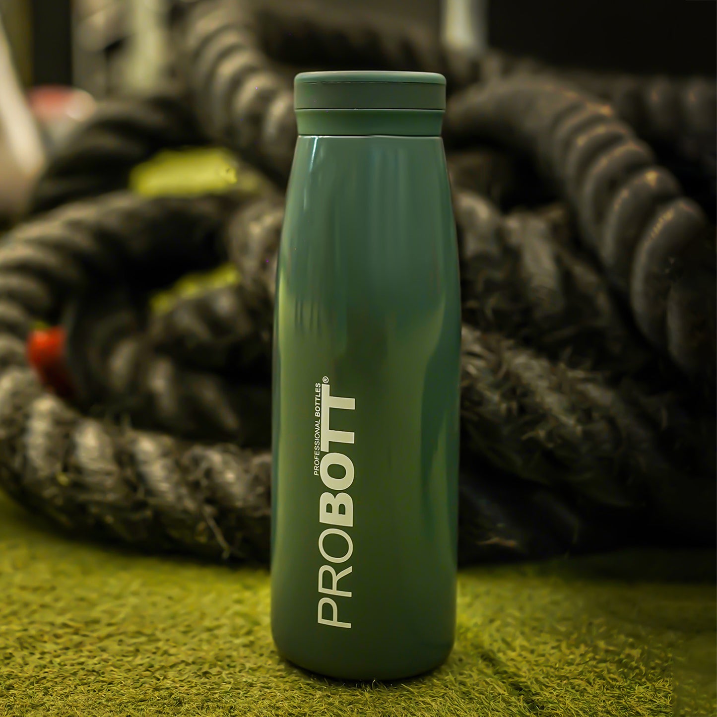 Probott Aquatic 1000ml Vacuum Insulated Flask Bottle, Stainless Steel Hot and Cold Water Bottles, Dark Green