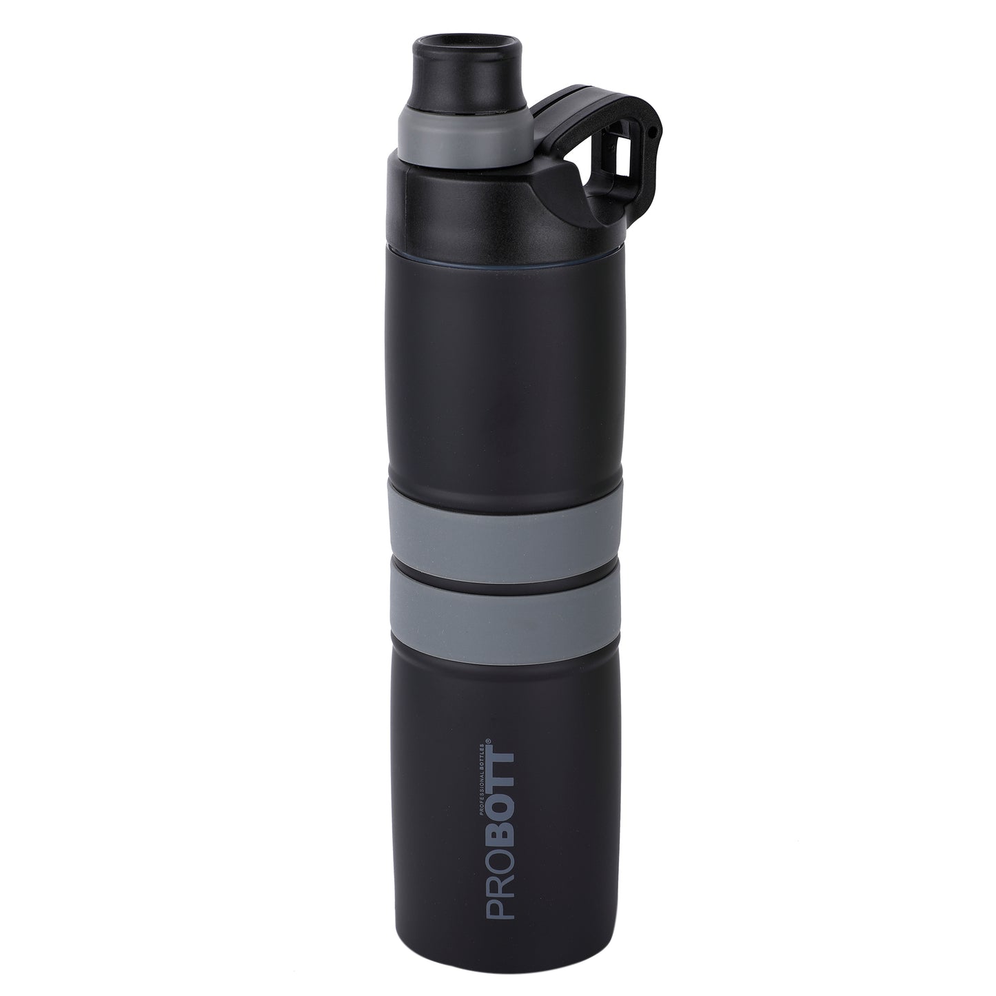 Probott Alpha 620ml Thermoses Vacuum Insulated Flask Sipper Bottle, Stainless Steel Water Bottles, Black