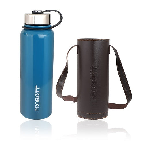 Probott Hulk 1100ml Stainless Steel Hot & Cold Water Bottle, Vacuum Insulated Flask Bottles, Blue