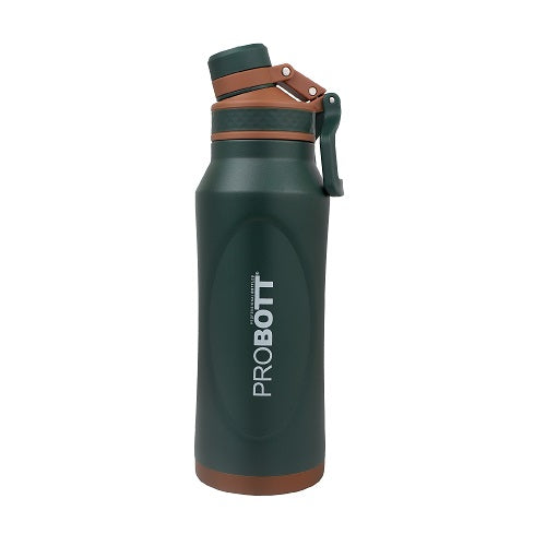 Probott Life Style Stainless Steel Hot and Cold 1000ml Water Bottle, Vacuum Insulated Flask Bottle, Dark Green