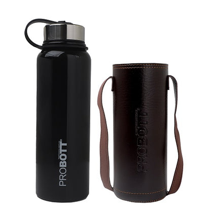 Probott Hulk 1500ml Stainless Steel Hot & Cold Water Bottle, Vacuum Insulated Flask Bottles, Black