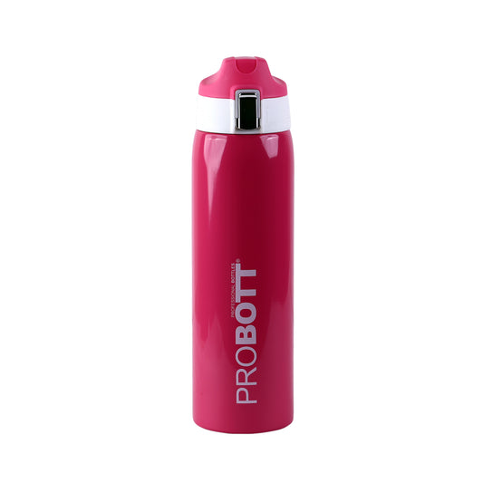 Probott Icon 750ml Stainless Steel Hot and Cold Water Bottle, Vacuum Insulated Flask Sipper Bottle, Pink