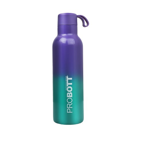 Probott Dream 500ml Stainless Steel Hot and Cold Water Bottle, Vacuum Insulated Flask Bottles, Dual Color Purple & Green