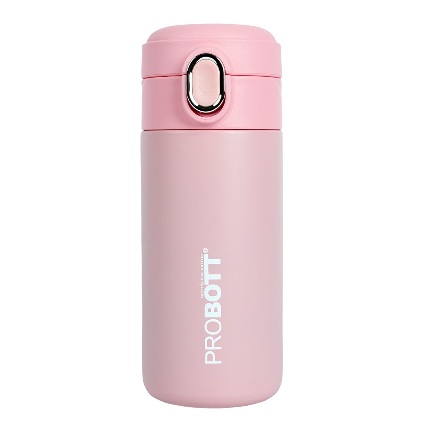 Probott Pride 400ml Thermosteel Hot & Cold Insulated Stainless Steel Travel Flask, Pink | Spill Proof | Coffee Tea Mug | Juice Mug | Easy Grip Easy to Carry