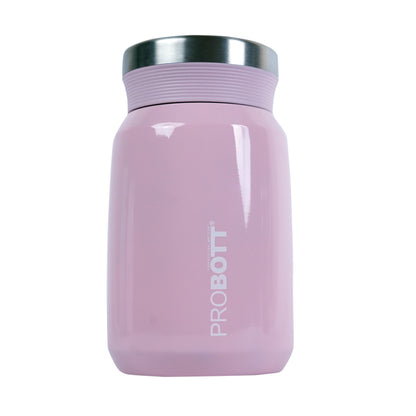 PROBOTT Gourmet 500 ml Vacuum Insulated Flask Jar, Pink | Soup Flask | Dal Flask | Sambar Flask | Thermos | Long Hours Hot and Cold