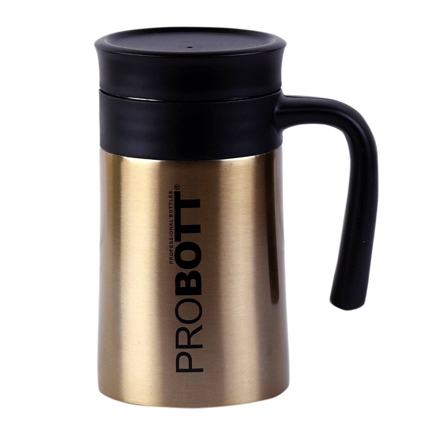 Probott Jazz 520ml Gold Vacuum Insulated Mug Stainless Steel Coffee Flask, Travel Flask