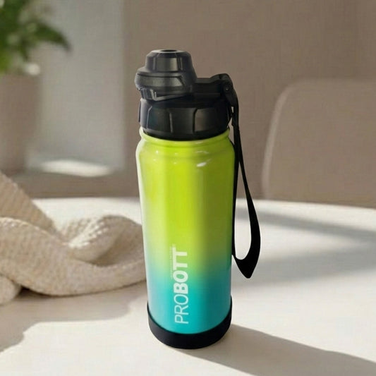Probott Adventure 700 ml Stainless Steel Water Bottles, Vacuum Insulated Flask Bottles, Green+Aqua blue | Hot and Cold | Easy to Carry | Leak Proof