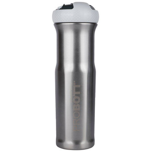 Probott Status 700ml Stainless Steel Water Bottle, Vacuum Insulated Flask Bottles, Silver | Hot and Cold | Easy to Carry | Leak Proof