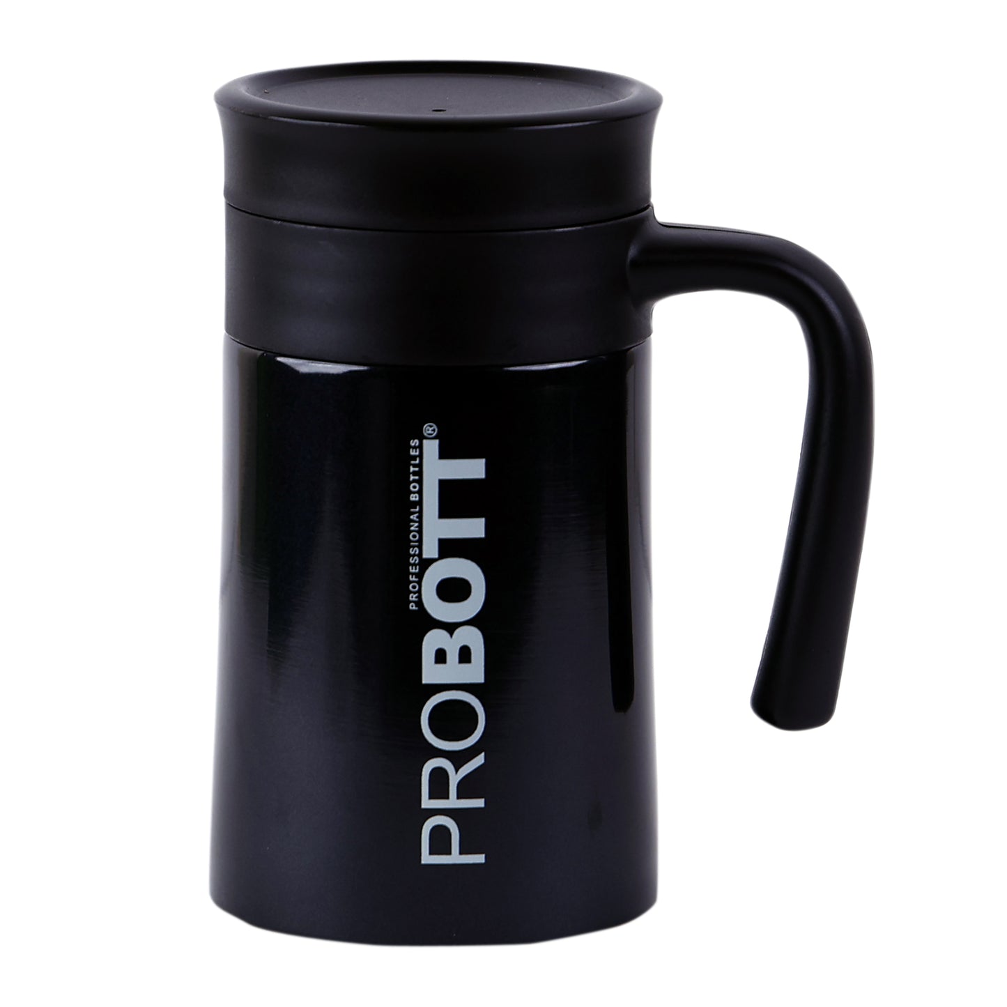 Probott Jazz 520ml Black Vacuum Insulated Mug Stainless Steel Coffee Flask, Travel Flask