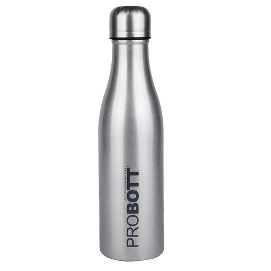 Probott Vintage 500ml Thermoses Vacuum Insulated Flask, Stainless Steel Water Bottles, Silver