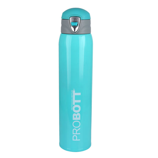 Probott Swift 950ml Thermoses Vacuum Insulated Flask Bottle, Stainless Steel Water Bottles, Sky Blue | Wide Mouth | Flip Top Cap | Hot and Cold | Leak Proof