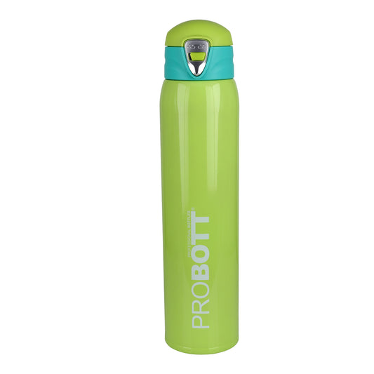 Probott Swift 750ml Thermoses Vacuum Insulated Flask Bottle, Stainless Steel Water Bottles, Green | Wide Mouth | Flip Top Cap | Hot and Cold | Leak Proof