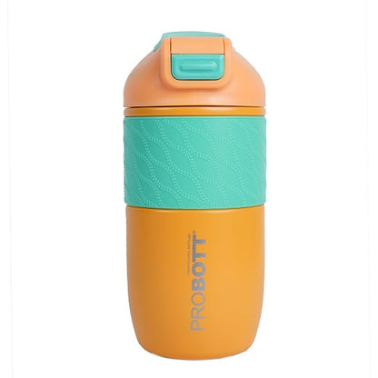 Probott Pluto 520ml Vacuum Insulated Flask Bottle, Stainless Steel Hot and Cold Water Bottles, Orange