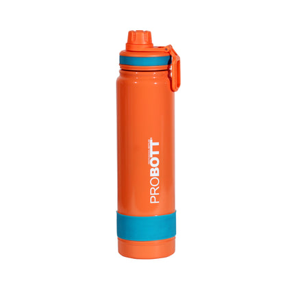 Probott Rainbow 700ml Thermoses Vacuum Insulated Flask Sipper Bottle, Stainless Steel Water Bottles, Orange