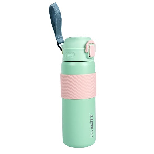 Probott Trek 600ml Hot & Cold Vacuum Insulated Flask Bottles, Green