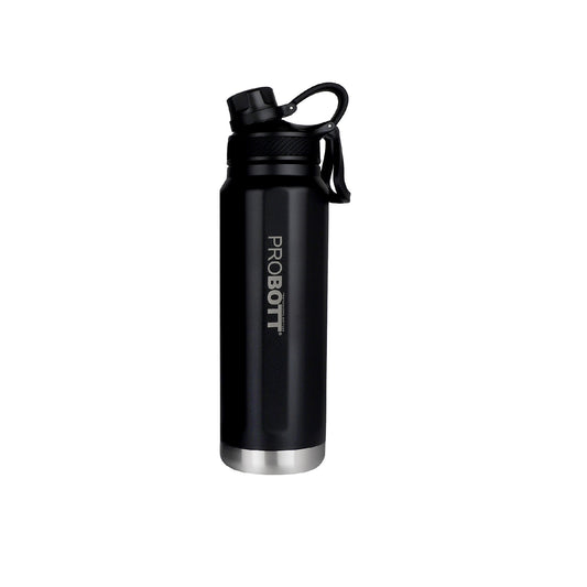 Probott Tourister 550ml Hot & Cold Vacuum Insulated Flask Sipper Bottle, Black