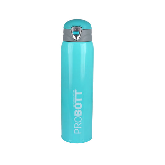 Probott Swift 500ml Thermoses Vacuum Insulated Flask Bottle, Stainless Steel Water Bottles, Sky Blue | Wide Mouth | Flip Top Cap | Hot and Cold | Leak Proof