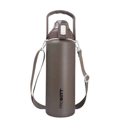 Probott Mount Stainless Steel Hot and Cold 1500ml Water Bottle, Vacuum Insulated Flask Bottle, Brown