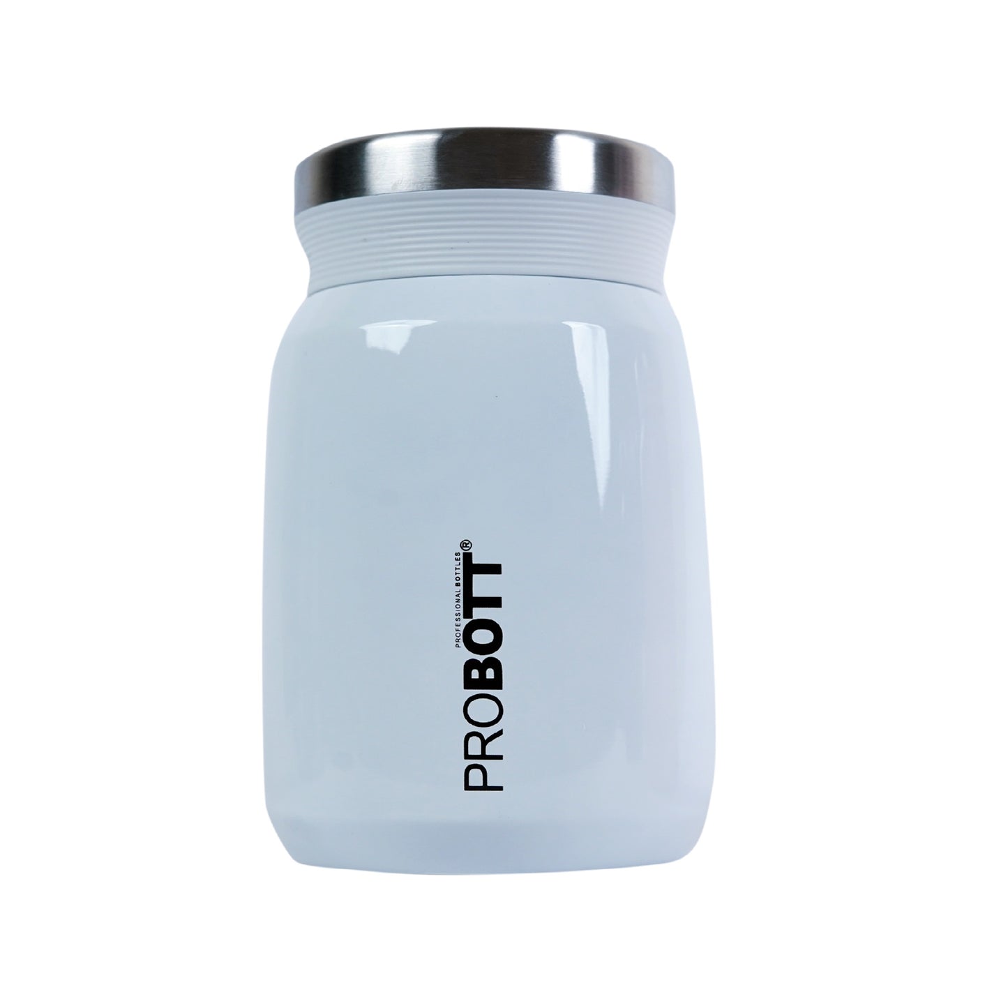 PROBOTT Gourmet 300 ml Vacuum Insulated Flask Jar, White | Soup Flask | Dal Flask | Sambar Flask | Thermos | Long Hours Hot and Cold