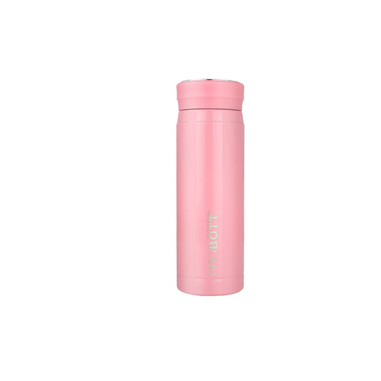 Probott Wow 240ml Stainless Steel Vacuum Insulated Flask for Kids | Perfect Water Bottle for Baby, Pink | Easy to Open & Carry