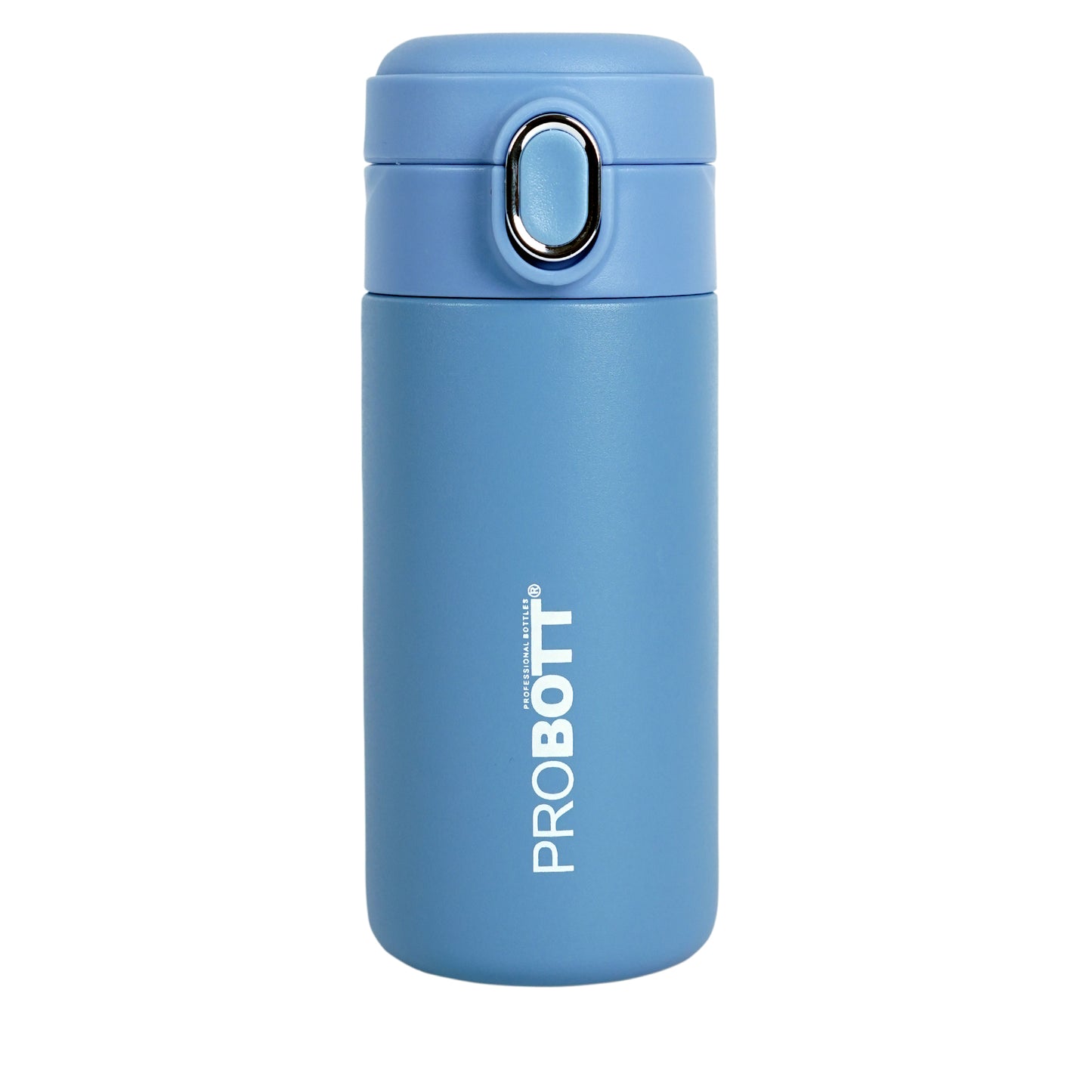 Probott Pride 400ml Thermosteel Hot & Cold Insulated Stainless Steel Travel Flask, Blue | Spill Proof | Coffee Tea Mug | Juice Mug | Easy Grip Easy to Carry