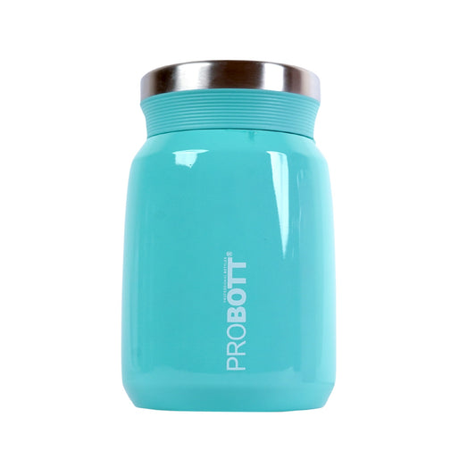 PROBOTT Gourmet 300 ml Vacuum Insulated Flask Jar, Blue | Soup Flask | Dal Flask | Sambar Flask | Thermos | Long Hours Hot and Cold