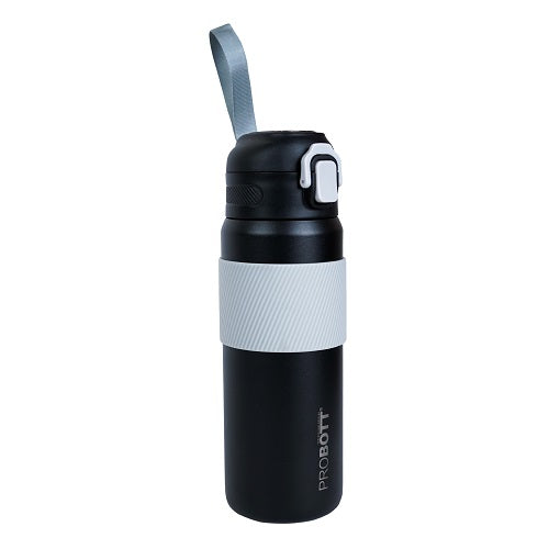 Probott Trek 600ml Hot & Cold Vacuum Insulated Flask Bottles, Black