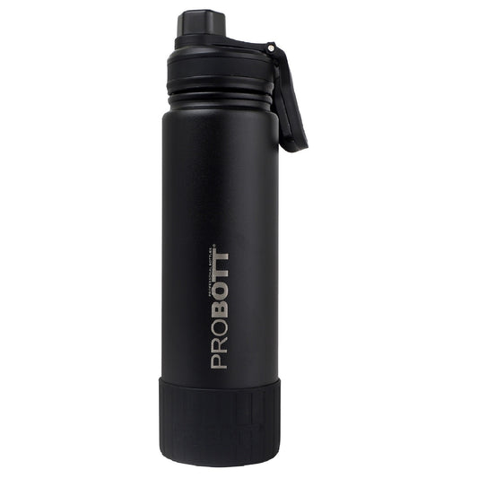 Probott Class 1000ml Thermoses Vacuum Insulated Flask Sipper Bottle, Stainless Steel Water Bottles, Black