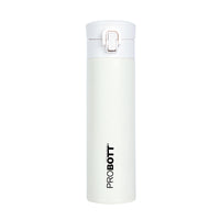 Probott Gliter 300 ml Travel Flask, White | Thermoses Hot or Cold Vacuum Insulated Stainless Steel | Flip Top Cap