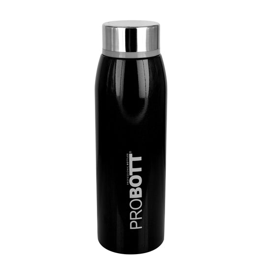 Probott Stella 500ml Thermoses Vacuum Insulated Flask Screw Cap, Stainless Steel Water Bottles, Black