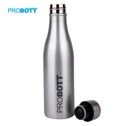 Probott Vintage 1000ml Thermoses Vacuum Insulated Flask, Stainless Steel Water Bottles, Silver